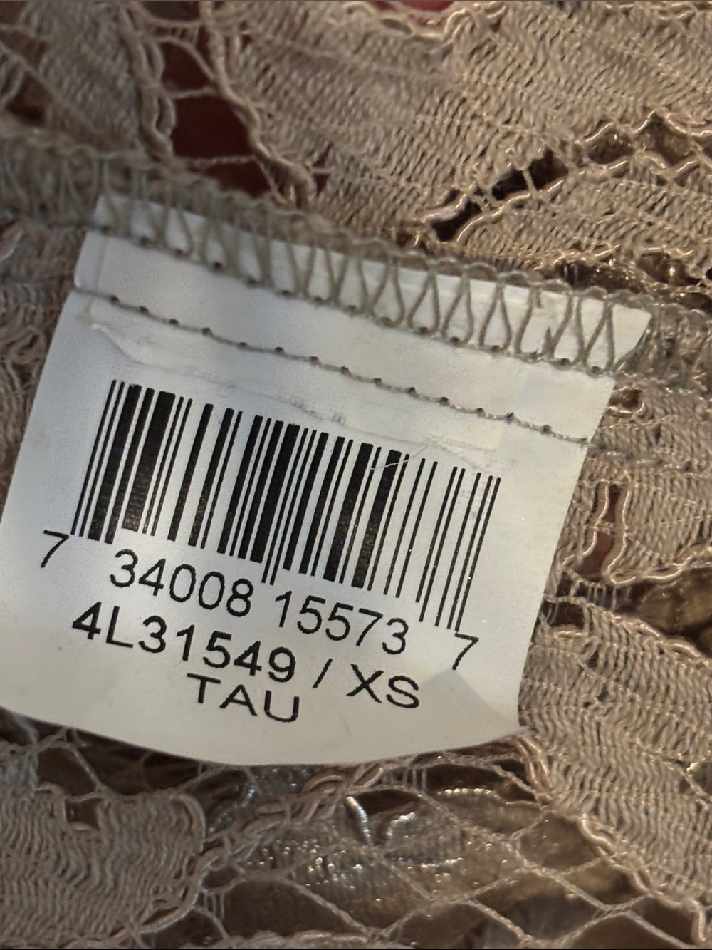 Karen Kane Taupe Beige Sheer Lace Tank Top XS - Picture 3 of 4